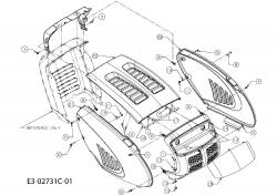 Ersatzteile Edenparc Rasentraktoren EP 175/107 H Typ: 13AN799G408  (2008) Motorhaube 9-Style