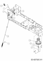 Ersatzteile MTD Rasentraktor 742 RL Typ: 13AN772G329  (2009) Mähwerkseinschaltung, Motorkeilriemenscheibe 