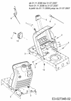 Ersatzteile Yard-Man Rasentraktoren TF 7135 Typ: 13AH774F643 (2007) Armaturenbrett, Chokezug, Gaszug, Zündschloss ab 01.11.2006 bis 31.07.2007