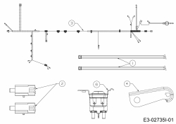 Ersatzteile Bricolage Rasentraktoren INV A13096 LB Typ: 13AH76SF648 (2019) Elektroteile