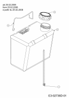 Ersatzteile Lawnflite Rasentraktoren 908 LA Typ: 13AV783N611  (2009) Batteriehalter, Tank ab 25.02.2008