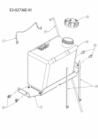 Ersatzteile B Power Rasentraktoren BT 155-96 LH Typ: 13CM793F615  (2011) Batteriehalter, Tank