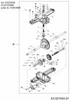 Ersatzteile MTD Rasentraktor RS 125/96 Typ: 13A1762F600  (2007) Getriebe 618-04034 bis 15/03/2008 