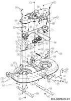 Ersatzteile MTD Rasentraktor Optima LG 155 Typ: 13HM77KG678  (2015) Mähwerk G (42/107cm) 