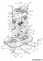 Ersatzteile Gartenland Rasentraktoren GL 17,5-107 T Typ: 13HN77GG640  (2017) Mähwerk G (42/107cm)