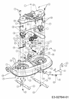 Ersatzteile MTD Rasentraktor LT 107 EXTB Typ: 13HT76KG682  (2018) Mähwerk G (42/107cm) 