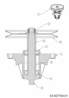 Ersatzteile MTD Rasentraktor 22/46 Typ: 13AT77KT308  (2014) Messerspindel 618-06989 