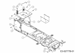 Ersatzteile WOLF-Garten Rasentraktor Expert 107.200 H Typ: 13AP93WS350  (2015) Rahmen 