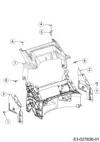 Cub Cadet Ersatzteile Motormäher mit Antrieb CC 53 SPOE V HW 12ACPVS7603  (2016) Abdeckung hinten, Holmbraketten
