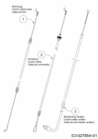 Ersatzteile Mr.Gardener Motormäher mit Antrieb HW 53 BAV-IS Typ: 12AGPN7E629  (2020) Bowdenzüge