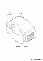 Ersatzteile MTD Benzin Rasenmäher mit Antrieb Optima 53 SPOEHW Typ: 12AEPHS7600  (2014) Motor MTD 