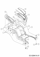 Ersatzteile Massey Ferguson Rasentraktoren MF 50-24 SD Typ: 13HQ93GP695  (2015) Sitzwanne