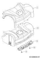 Cub Cadet Ersatzteile Motormäher mit Antrieb LM3 CR46s 12BBTV5E603 (2019) Abdeckung Vorderachse