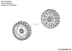 Cub Cadet Ersatzteile Motormäher mit Antrieb LM3 CR46s 12BBTV5E603 (2019) Räder vorne ab 01.05.2019