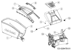 Cub Cadet Ersatzteile Motormäher mit Antrieb LM3 CR46SG 12ABTV5E603G  (2019) Grasfangsack, Heckklappe, Leitstück hinten