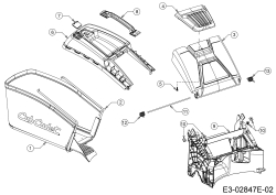 Cub Cadet Ersatzteile Motormäher mit Antrieb LM3 CRC46S 12BBTVSC603 (2020) Grasfangsack, Heckklappe, Leitstück hinten