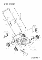 Ersatzteile MTD Benzin Rasenmäher ohne Antrieb 51 BC-5 Typ: 11A-075P600  (2015) Grundgerät 