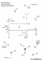 Ersatzteile Gartenland Rasentraktoren GL 15.5/92 H Typ: 13HM99GE640 (2015) Elektroteile ab 03.03.2015