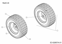Cub Cadet Ersatzteile Rasentraktoren LGTX 1050 13AS92AP056  (2014) Räder vorne 16x6.5