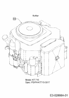 Cub Cadet Ersatzteile Rasentraktoren LTX 1042 13AP93AS330  (2014) Motor Kohler