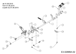 Cub Cadet Ersatzteile Gartentraktoren CC 1224 KHP 14HQ94AP603  (2015) Pedale ab 01.06.2015