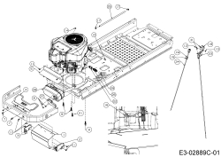Cub Cadet Ersatzteile Zero Turn XZ2 127 17AICBDQ603  (2017) Choke- und Gaszug, Motorzubehör