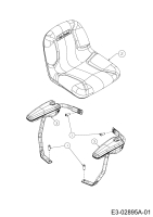 Cub Cadet Ersatzteile Rasentraktoren LTX 1042 13AP93AS330  (2014) Sitz