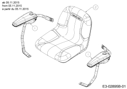Cub Cadet Ersatzteile Gartentraktoren CC 1224 KHP 14HQ94AP603  (2016) Sitz