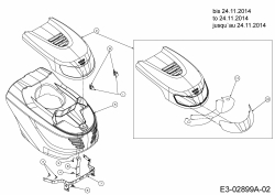 Ersatzteile Gartenland Rasentraktoren GL 15.5/92 H Typ: 13HM99GE640  (2015) Motorhaube G-Style bis 24.11.2014