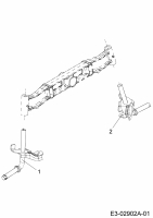 Ersatzteile MTD Gartentraktor G 200 Typ: 14AQ808H678  (2004) Achsschenkel 