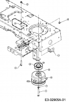 Ersatzteile Yard-Man Rasentraktoren AP 6200 Typ: 13AP604P643  (2006) Elektromagnetkupplung, Motorkeilriemenscheibe