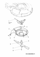 Ersatzteile Yard-Man Motormäher mit Antrieb YM 6021 CB Typ: 12A-999H643  (2010) Messer, Messeraufnahme