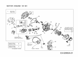 Ersatzteile MTD-Motoren Horizontal 161-SH Typ: 752Z161-SH  (2007) Motor MTD