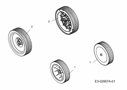 Ersatzteile Mastercut Motormäher mit Antrieb SP 460 Typ: 12C-J2M8659  (2009) Räder
