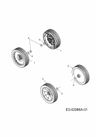 Ersatzteile Merox Motormäher mit Antrieb MX 45 BRBS Typ: 12EST58I667  (2008) Räder