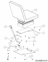 Cub Cadet Ersatzteile Kompakttraktoren HDS 5264 54AE52L-603  (2007) Sitz