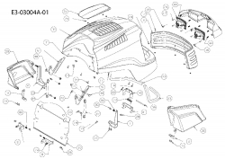 Cub Cadet Ersatzteile Kompakttraktoren HDS 5264 54AE52L-603  (2007) Motorhaube 5000 Serie