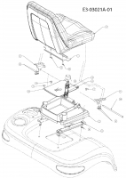 Ersatzteile Massey Ferguson Gartentraktoren MF 21-25 GC Typ: 14B-692-695  (2008) Sitz