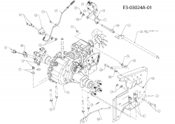 Ersatzteile Massey Ferguson Gartentraktoren MF 21-25 GC Typ: 14B-692-695  (2008) Getriebe, Hydrostat