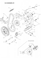 Ersatzteile Massey Ferguson Gartentraktoren MF 21-25 GC Typ: 14B-692-695  (2008) Frontzapfwelle