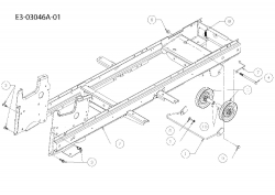 Ersatzteile Massey Ferguson Gartentraktoren MF 21-22 GC Typ: 14A-2E7-695  (2008) Rahmen