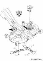 Ersatzteile WOLF-Garten Rasentraktor Expert 105.220 H Typ: 13HF91WN650  (2015) High lift Messer 