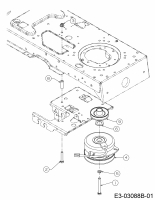 Cub Cadet Ersatzteile Gartentraktoren GT 1223 14AB13CP603  (2007) Elektromagnetkupplung, Motorkeilriemenscheibe