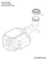 Cub Cadet Ersatzteile Gartentraktoren GT 1223 14AB13CP603  (2007) Tank ab 06.10.2005
