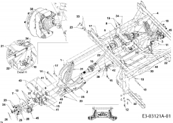 Ersatzteile Massey Ferguson Utility Vehicle MF 20 MD Typ: 37AP468D695  (2007) Achsen hinten, Bremsen hinten, Differential hinten, Stossdämpfer hinten