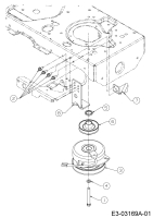 Cub Cadet Ersatzteile Zero Turn All Rounder 1050 17AH9BKP603  (2007) Elektromagnetkupplung, Motorkeilriemenscheibe