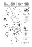 Ersatzteile MTD Benzin Rasenmäher ohne Antrieb 51 BO Typ: 11D-02MN602  (2008) Grundgerät 