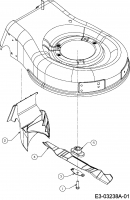 Ersatzteile Yard-Man Motormäher mit Antrieb YM 7019 SPBE Typ: 12AJ186L643  (2009) Messer, Messeraufnahme, Mulchstopfen