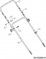 Ersatzteile MTD Benzin Rasenmäher ohne Antrieb 48 PKM Typ: 11A-167D676  (2008) Holm 