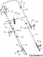 Ersatzteile Garda Elektromäher GER 330 Typ: 18C-M4D-666  (2007) Holm, Schalter